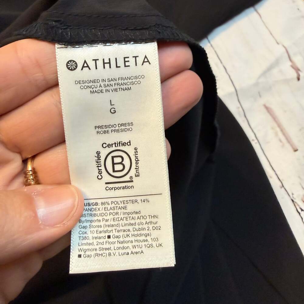 Athleta Presidio Dress Black High Low Racerback Maxi Dress - Picture 5 of 7